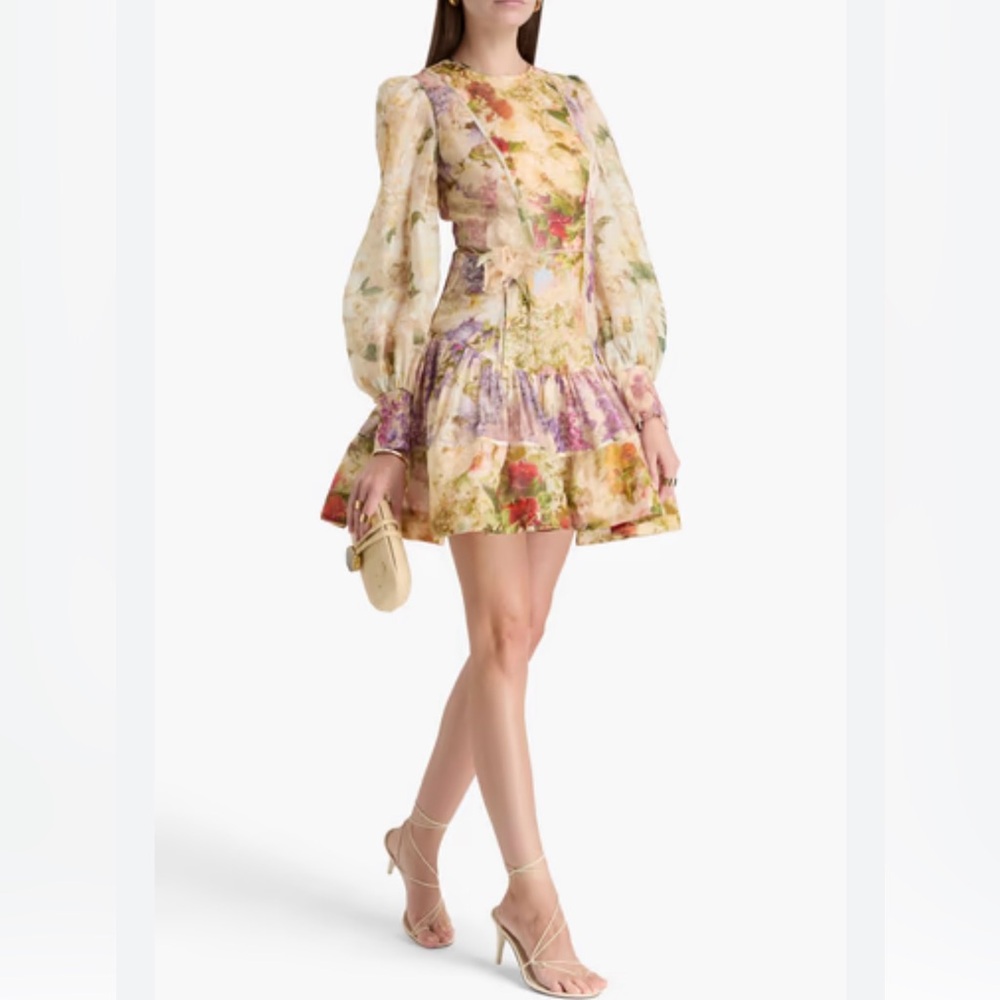 Zimmerman Multicolor Floral Long Sleeve Dress